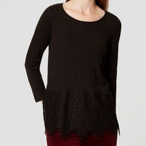LOFT: LACE HEM SWEATER